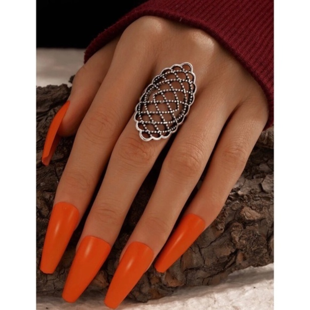 Silver Cut Out Statement Ring